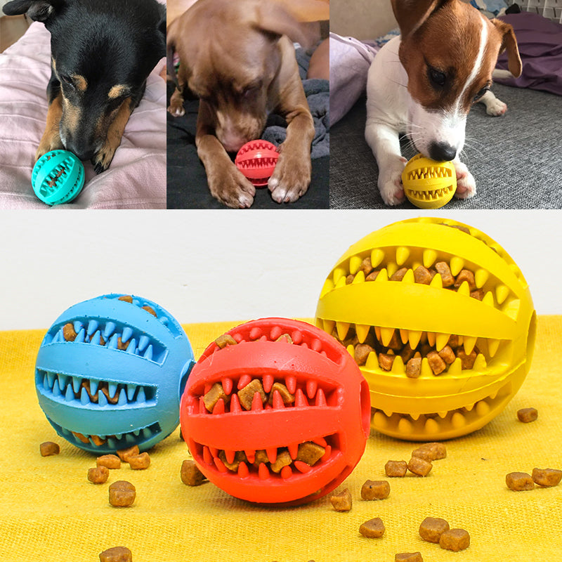 Cute Funny Rubber Dog Ball Toy And Slow Feeder