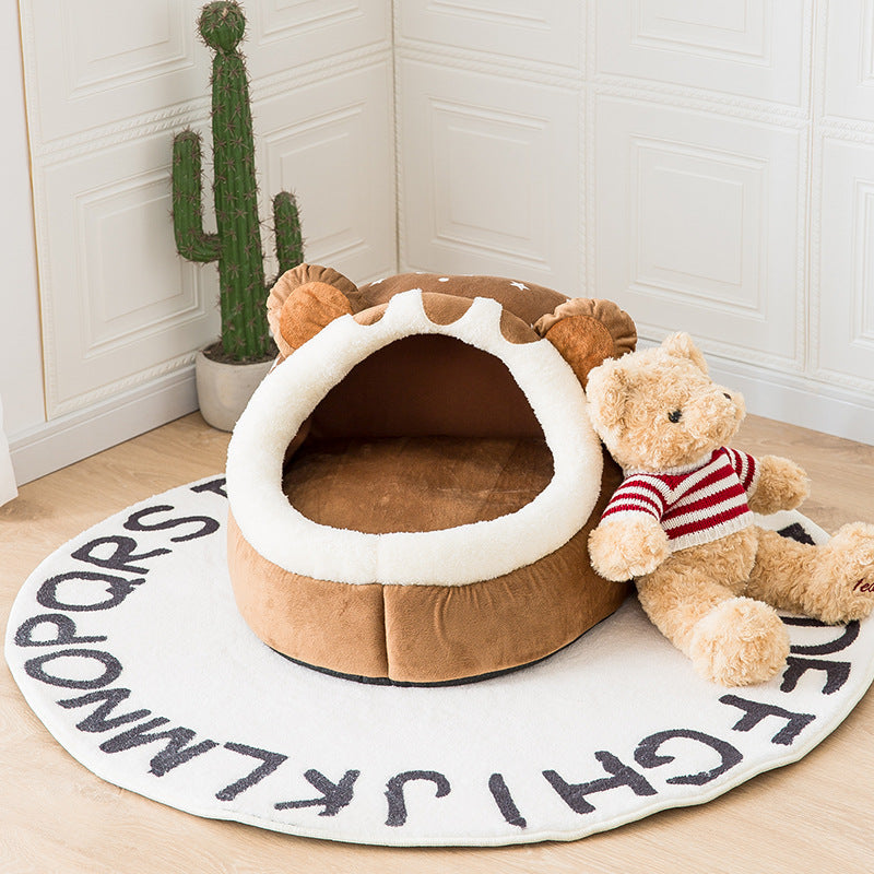 Universal Cozy Brown Bear Pet Nest