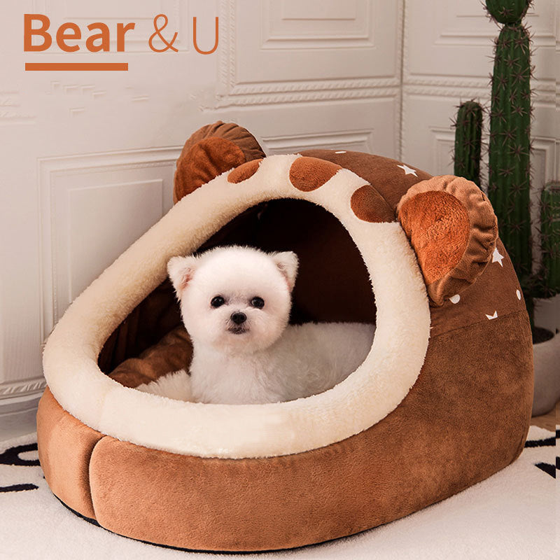 Universal Cozy Brown Bear Pet Nest