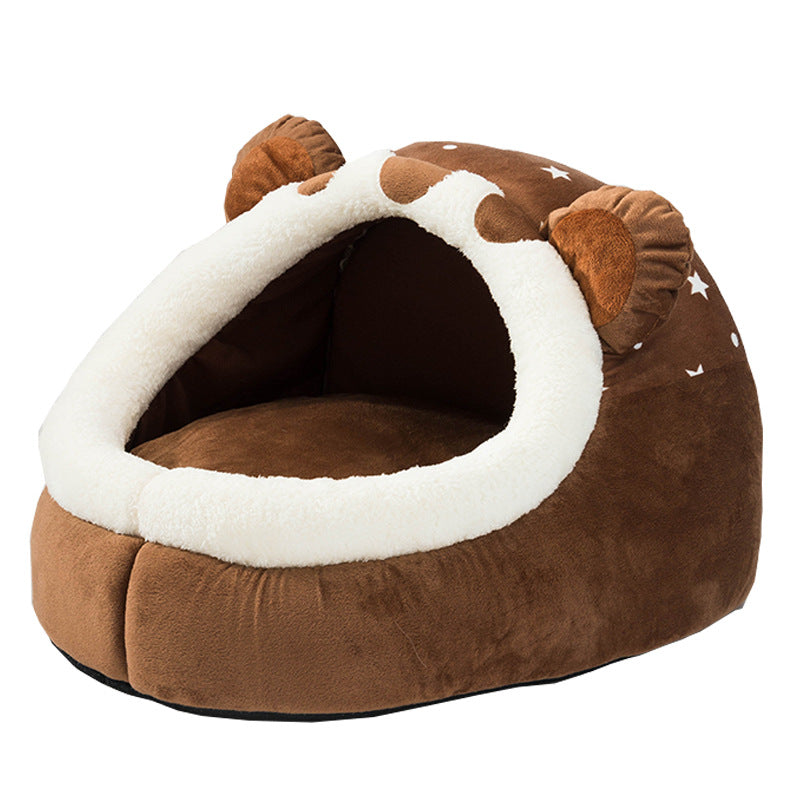 Universal Cozy Brown Bear Pet Nest