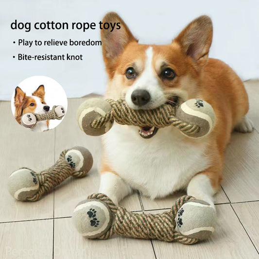 Interactive Cotton Rope Mini Dog Toys Ball