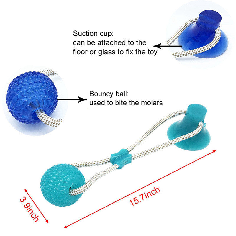 Pet dog rubber sucker molar toy