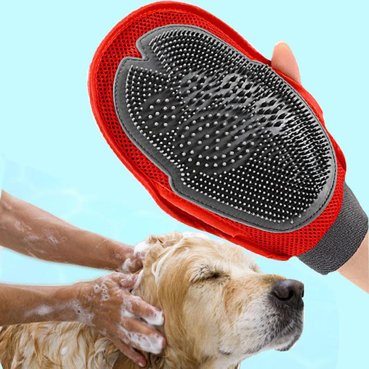 Dog fur and grooming massage brush