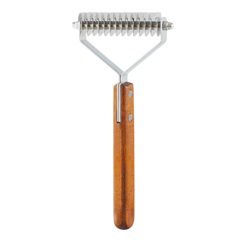 Pet Wood Comb And Hair Scraper