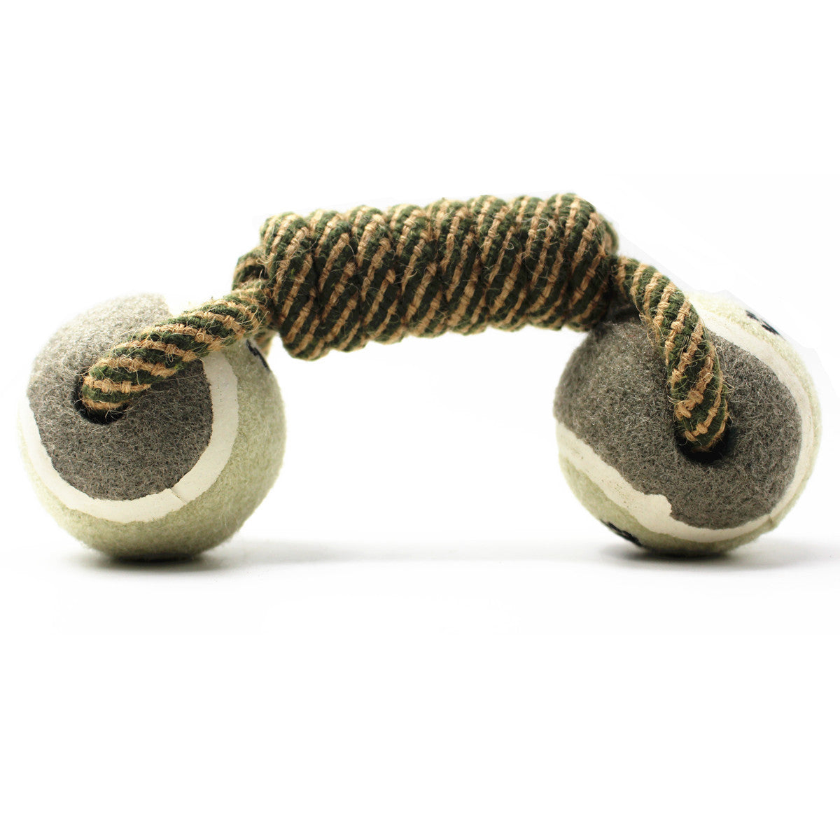 Pet Dumbbell Rope With Tennis Ball | Dog Chew Toys | Pet Teeth Cleaning