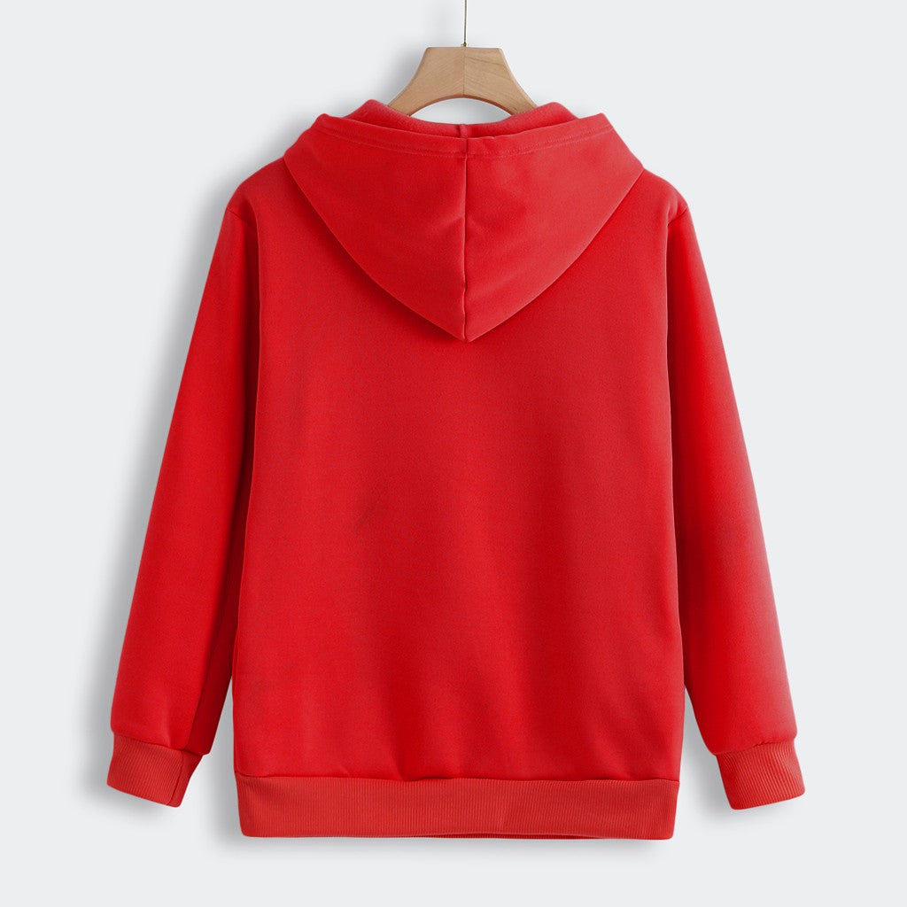 Women Hoodie Sweatshirt With Cat Pocket Design