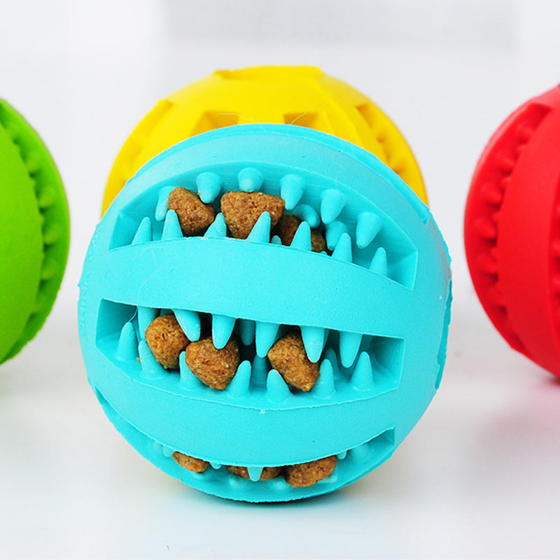 Cute Funny Rubber Dog Ball Toy And Slow Feeder