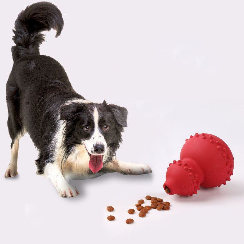 Natural rubber pet toy resistant to biting and grinding teeth