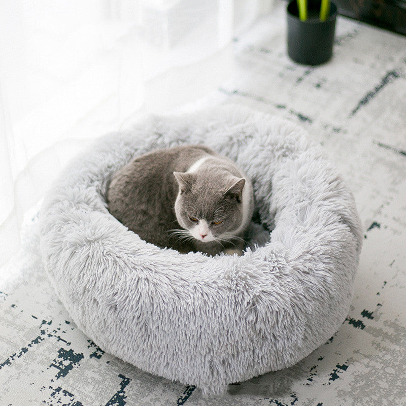 Warm Plush Foldable Cat Tunnel Nest