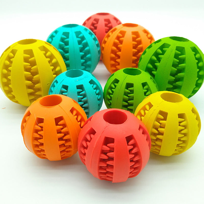 Cute Funny Rubber Dog Ball Toy And Slow Feeder