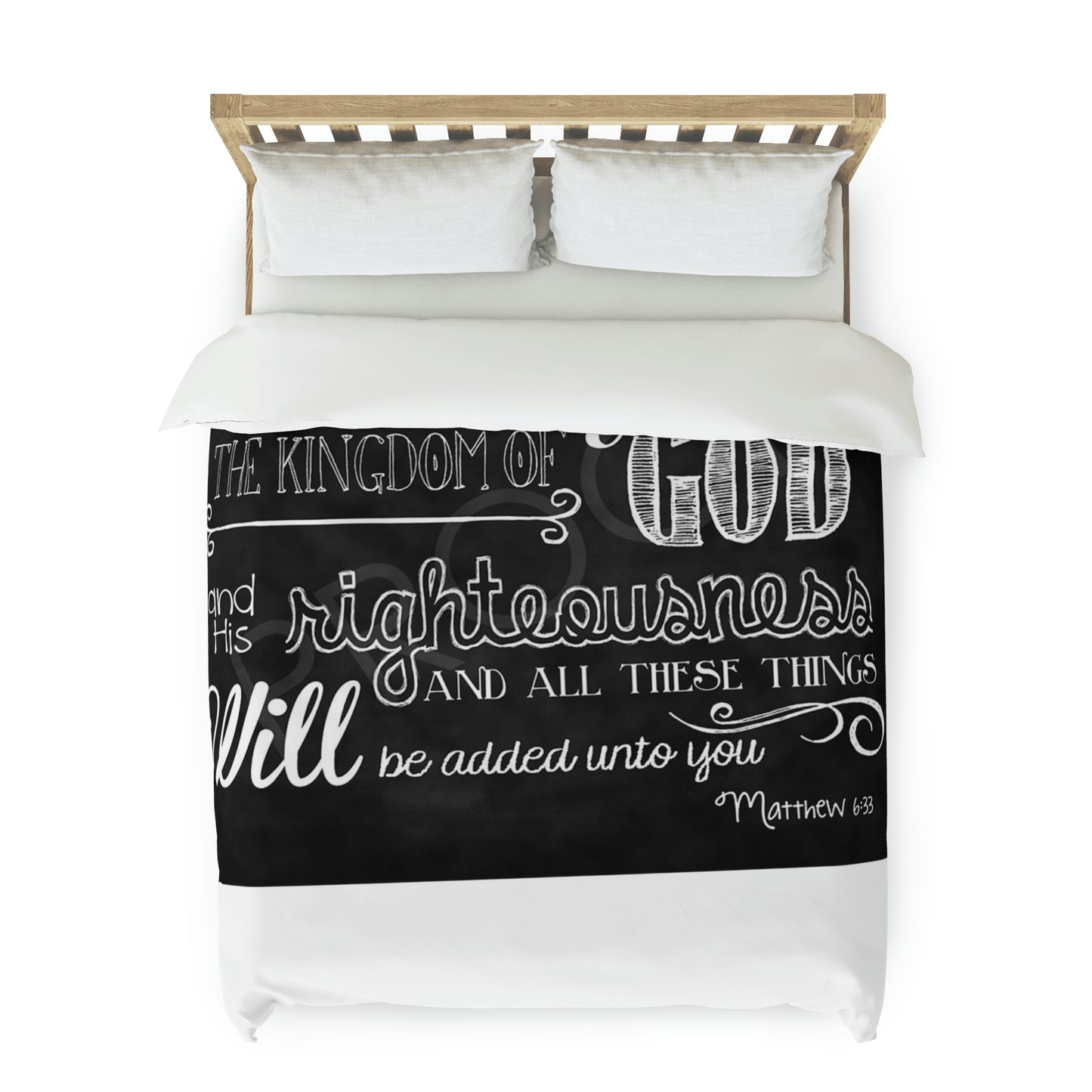 Custom-Print Matthew 6:33 Duvet Cover