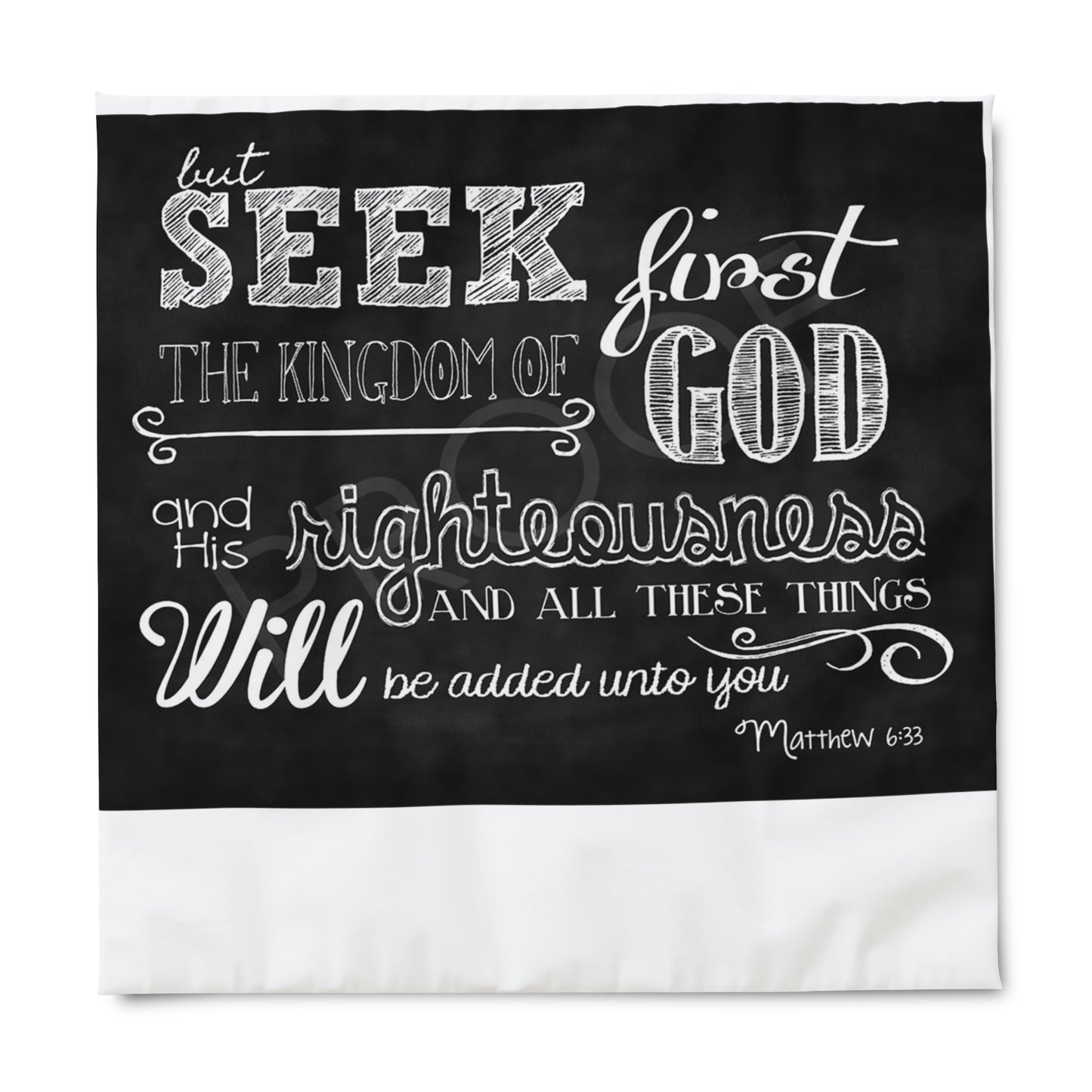 Custom-Print Matthew 6:33 Duvet Cover